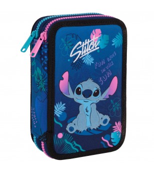 Penar echipat Coolpack cu două compartimente, Stitch - Albastru - Penare