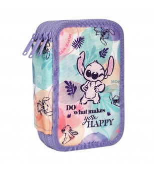 Penar echipat Coolpack cu trei compartimente, Stitch - Pastel - Penare