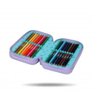 Penar echipat Coolpack cu trei compartimente, Stitch - Pastel - Penare