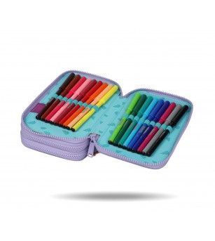 Penar echipat Coolpack cu trei compartimente, Stitch - Pastel - Penare