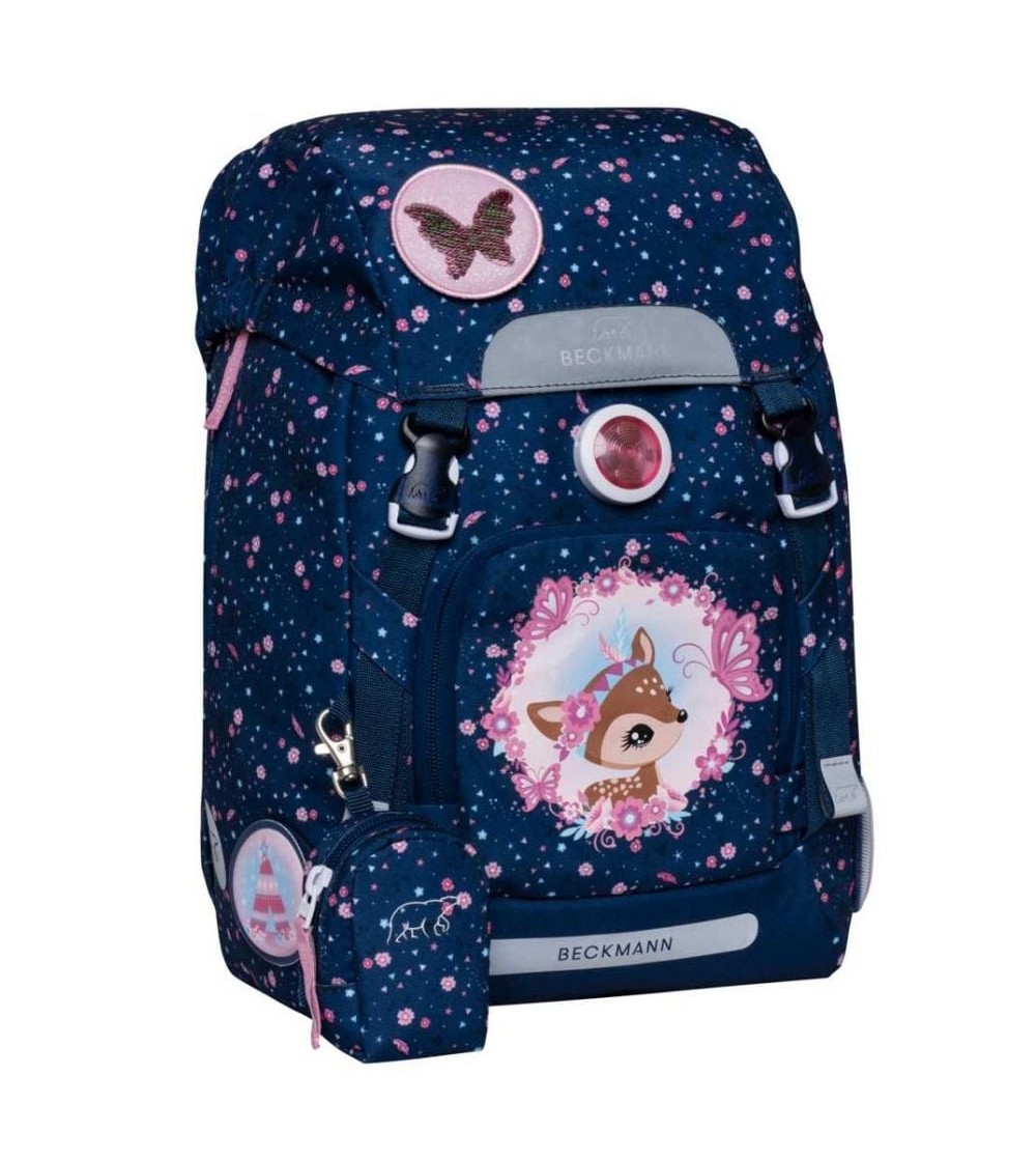 Ghiozdan, rucsac ergonomic pentru școală, Clasic, Forest Deer Blue - Acasa Ghiozdan, rucsac ergonomic pentru școală, Clasic, Forest Deer Blue - Acasa