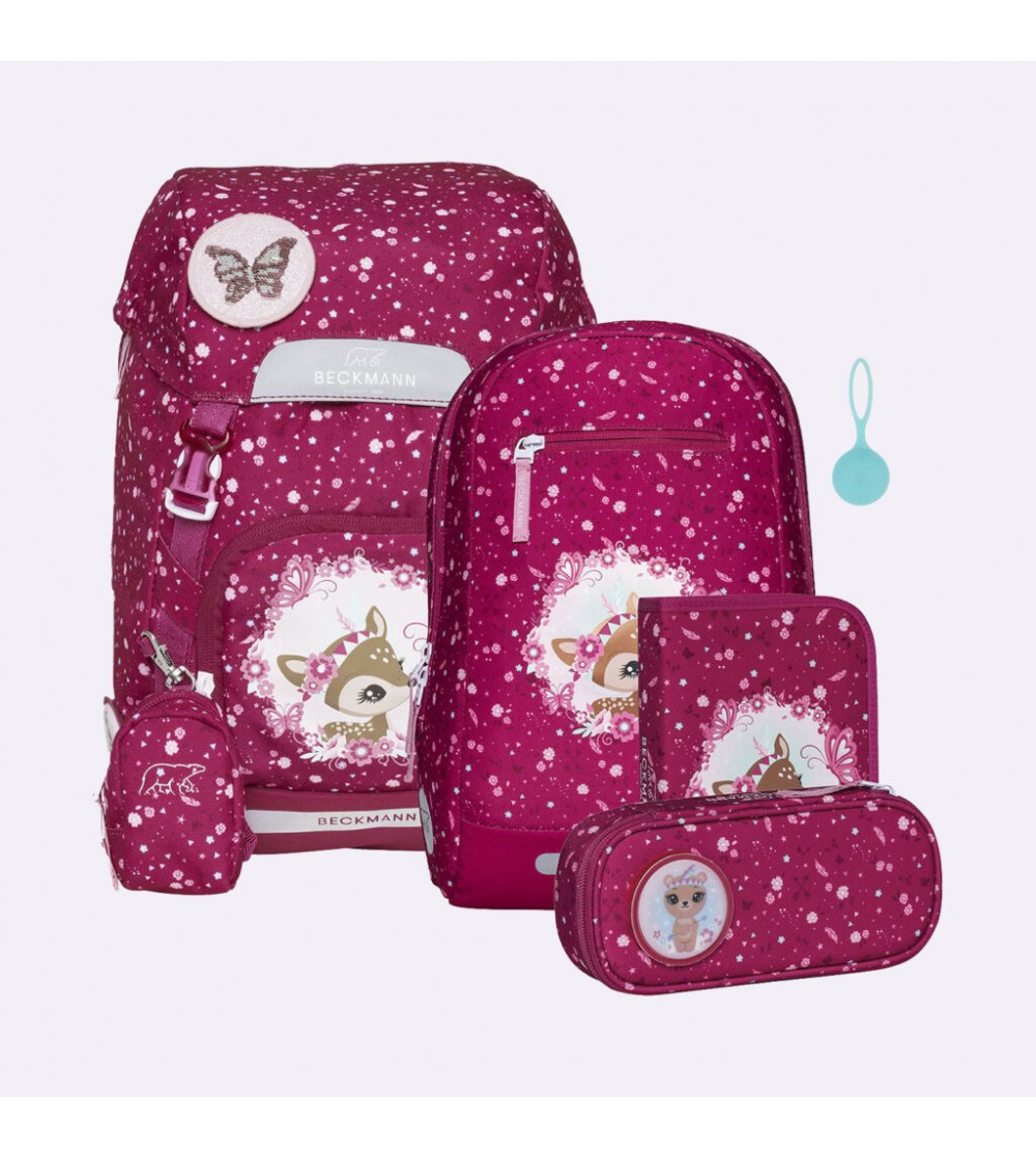Ghiozdan, Rucsac Ergonomic, Set Clasic 6 Piese, Forest Deer Red - Acasa Ghiozdan, Rucsac Ergonomic, Set Clasic 6 Piese, Forest Deer Red - Acasa