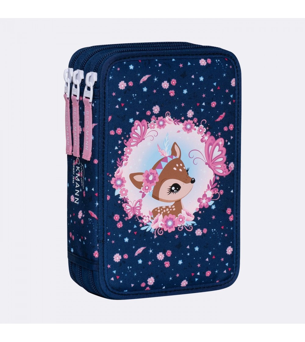 Penar cu trei secțiuni complet echipat, Forest Deer Blue - Acasa Penar cu trei secțiuni complet echipat, Forest Deer Blue - Acasa