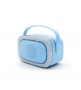 Set Karaoke Lalarma, cu 2 Microafone + boxa cu Bluetooth si lumini, Blue - Top cadouri copii