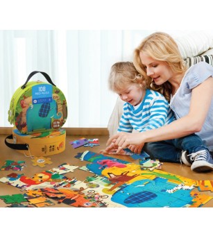 Puzzle Jar Melo- Aventură la Zoo, 108 piese - Puzzle copii Puzzle Jar Melo- Aventură la Zoo, 108 piese - Puzzle copii