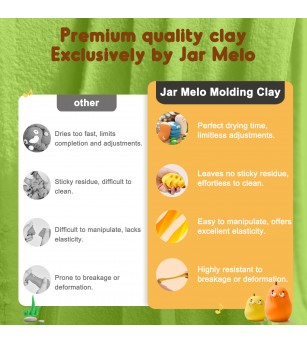 Pastă de modelat Jar Melo, ultra-ușoară, 24 buc - Seturi cu plastilină și modelare Pastă de modelat Jar Melo, ultra-ușoară, 24 buc - Seturi cu plastilină și modelare