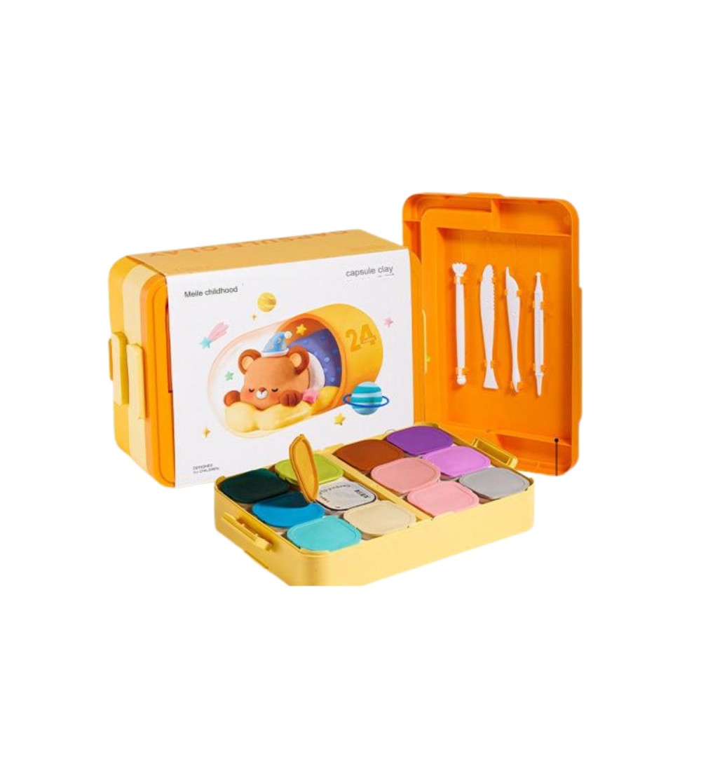 Pastă de modelaj Jar Melo – Cutie cu 24 nuanțe - Seturi cu plastilină și modelare Pastă de modelaj Jar Melo – Cutie cu 24 nuanțe - Seturi cu plastilină și modelare