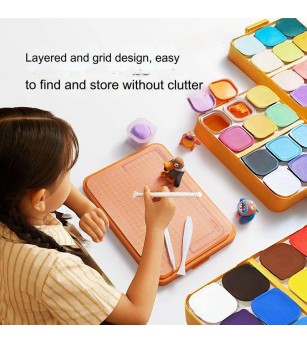 Pastă de modelaj Jar Melo – Cutie cu 12 nuanțe - Seturi cu plastilină și modelare Pastă de modelaj Jar Melo – Cutie cu 12 nuanțe - Seturi cu plastilină și modelare