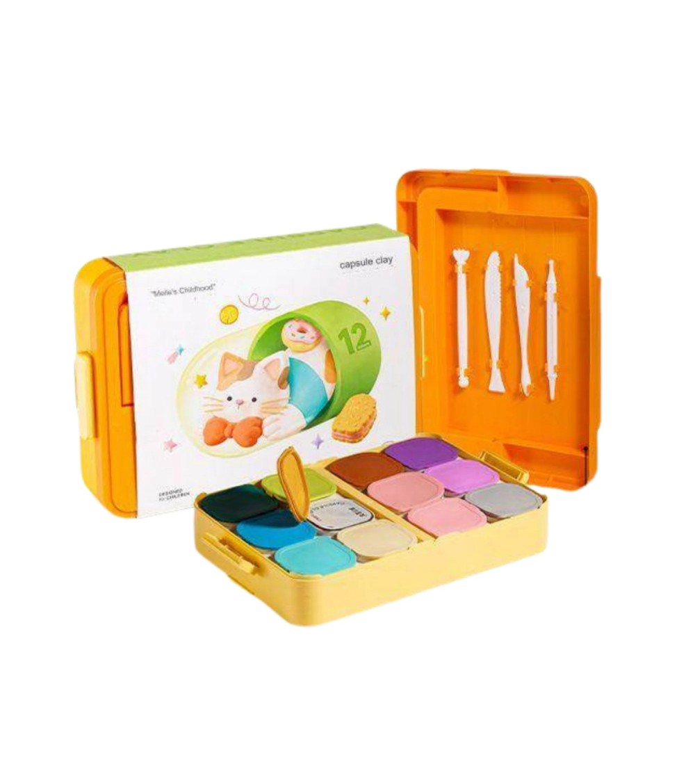 Pastă de modelaj Jar Melo – Cutie cu 12 nuanțe - Seturi cu plastilină și modelare Pastă de modelaj Jar Melo – Cutie cu 12 nuanțe - Seturi cu plastilină și modelare