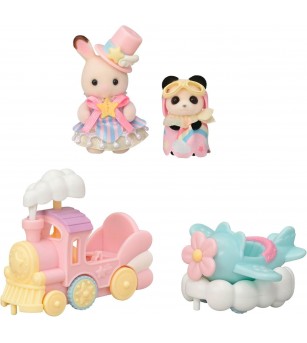 Sylvanian Families 5819 - set figurine Amusement Park Ride Plane & Train - Figurine Sylvanian Families 5819 - set figurine Amusement Park Ride Plane & Train - Figurine