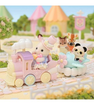 Sylvanian Families 5819 - set figurine Amusement Park Ride Plane & Train - Figurine Sylvanian Families 5819 - set figurine Amusement Park Ride Plane & Train - Figurine