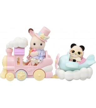Sylvanian Families 5819 - set figurine Amusement Park Ride Plane & Train - Figurine Sylvanian Families 5819 - set figurine Amusement Park Ride Plane & Train - Figurine