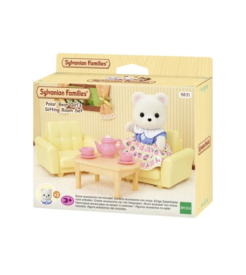 Set Sylvanian Families 5831 - mobilier living si figurină ursuleț polar - Figurine Set Sylvanian Families 5831 - mobilier living si figurină ursuleț polar - Figurine