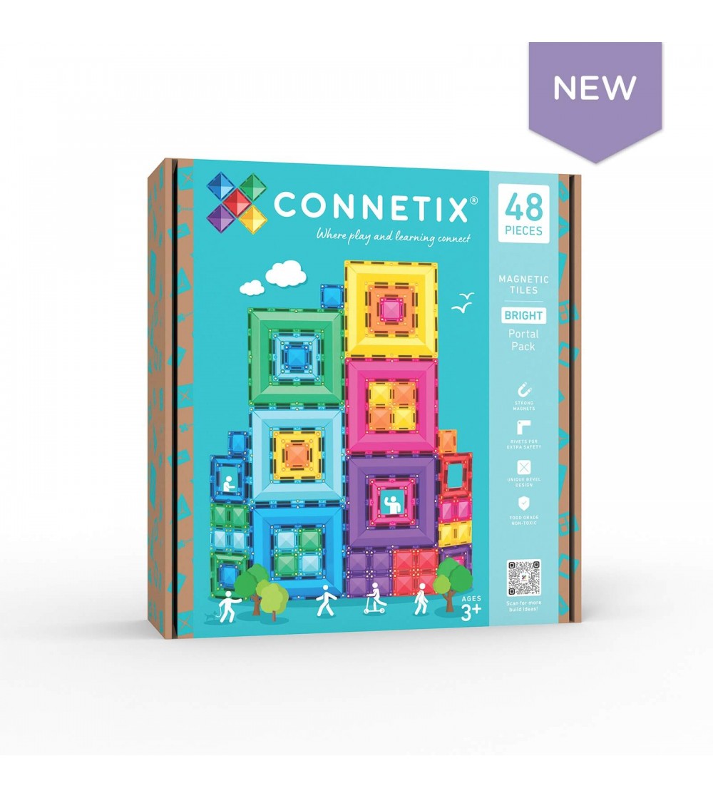 Set Connetix 48 piese magnetice de construcție, Bright Portal Pack - Jucarii magnetice Set Connetix 48 piese magnetice de construcție, Bright Portal Pack - Jucarii magnetice