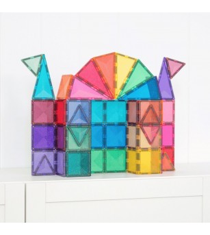 Set Connetix 48 piese magnetice de construcție, Glitter Castle Pack - Jucarii magnetice Set Connetix 48 piese magnetice de construcție, Glitter Castle Pack - Jucarii magnetice