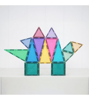 Set Connetix 48 piese magnetice de construcție, Glitter Castle Pack - Jucarii magnetice Set Connetix 48 piese magnetice de construcție, Glitter Castle Pack - Jucarii magnetice