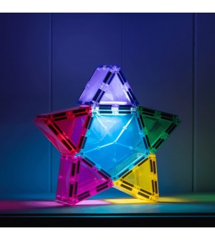 Set Connetix 28 piese magnetice de construcție, Light Star Pack - Jucarii magnetice Set Connetix 28 piese magnetice de construcție, Light Star Pack - Jucarii magnetice