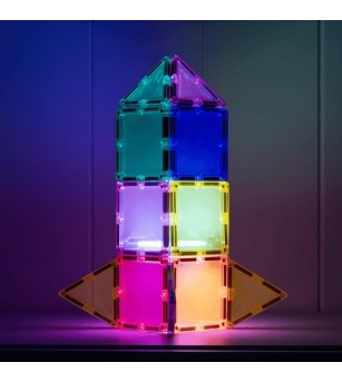 Set Connetix 28 piese magnetice de construcție, Light Star Pack - Jucarii magnetice Set Connetix 28 piese magnetice de construcție, Light Star Pack - Jucarii magnetice