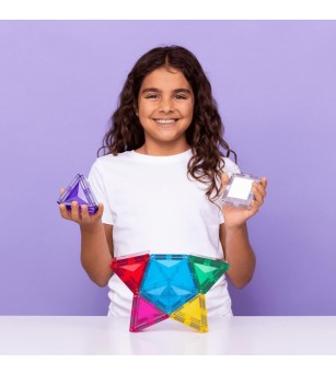 Set Connetix 28 piese magnetice de construcție, Light Star Pack - Jucarii magnetice Set Connetix 28 piese magnetice de construcție, Light Star Pack - Jucarii magnetice