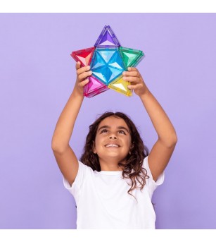 Set Connetix 28 piese magnetice de construcție, Light Star Pack - Jucarii magnetice Set Connetix 28 piese magnetice de construcție, Light Star Pack - Jucarii magnetice