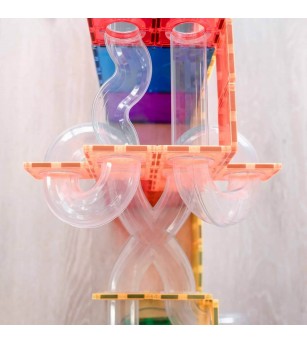 RESIGILAT - Set Connetix 66 piese magnetice de construcție, Rainbow Ball Run Expansion Pack - Jucarii magnetice RESIGILAT - Set Connetix 66 piese magnetice de construcție, Rainbow Ball Run Expansion Pack - Jucarii magnetice