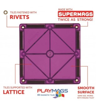 Set Playmags Junior (CUTIE DETERIORATA) - 32 piese magnetice de construcție + 6 Clickins ABC - Jucarii magnetice Set Playmags Junior (CUTIE DETERIORATA) - 32 piese magnetice de construcție + 6 Clickins ABC - Jucarii magnetice