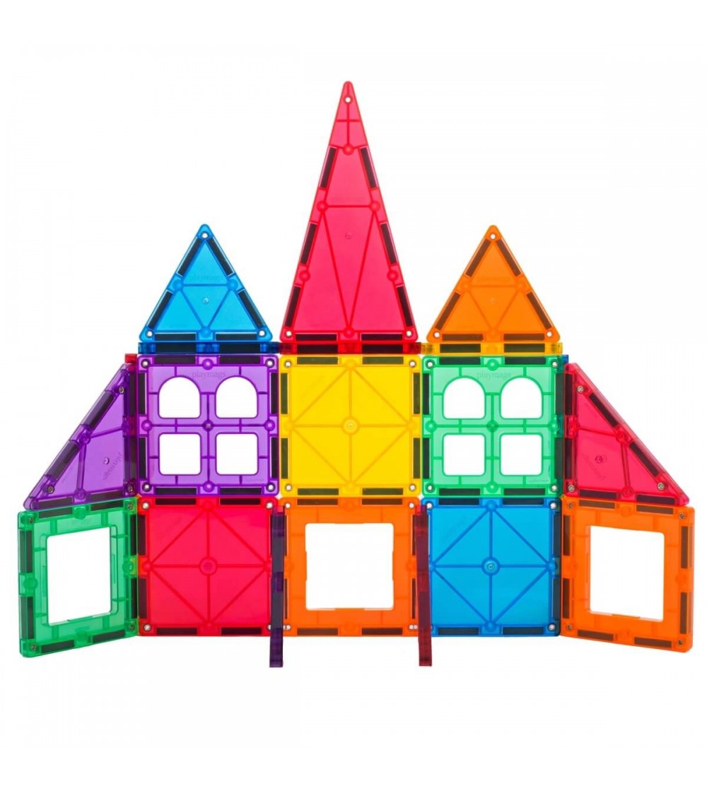 Set Playmags Junior (CUTIE DETERIORATA) - 32 piese magnetice de construcție + 6 Clickins ABC - Jucarii magnetice Set Playmags Junior (CUTIE DETERIORATA) - 32 piese magnetice de construcție + 6 Clickins ABC - Jucarii magnetice