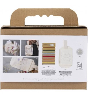 Mini Kit de broderie - geantă de machiaj pânza brodată - Seturi de cusut pentru copii Mini Kit de broderie - geantă de machiaj pânza brodată - Seturi de cusut pentru copii