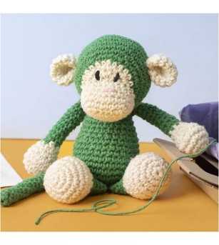 Kit Amigurumi pentru croșetat, Maimuță - Seturi de cusut pentru copii