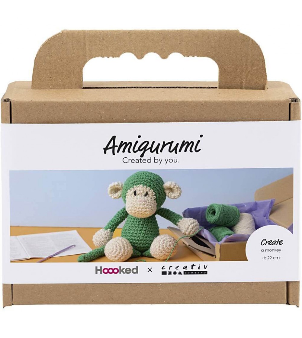 Kit Amigurumi pentru croșetat, Maimuță - Seturi de cusut pentru copii