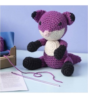 Kit Amigurumi pentru croșetat, Vulpe - Seturi de cusut pentru copii Kit Amigurumi pentru croșetat, Vulpe - Seturi de cusut pentru copii