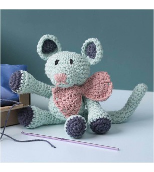 Kit Amigurumi pentru croșetat, Șoricel - Seturi de cusut pentru copii
