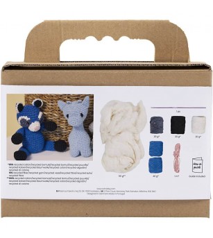 Kit Amigurumi pentru croșetat, Raton - Seturi de cusut pentru copii Kit Amigurumi pentru croșetat, Raton - Seturi de cusut pentru copii