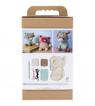 Kit Amigurumi pentru croșetat, Vacă - Seturi de cusut pentru copii