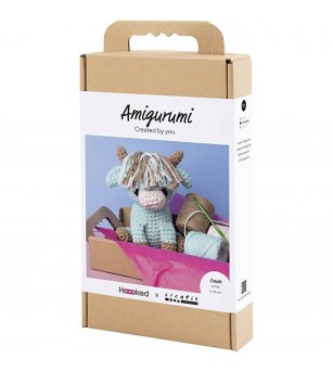 Kit Amigurumi pentru croșetat, Vacă - Seturi de cusut pentru copii