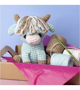 Kit Amigurumi pentru croșetat, Vacă - Seturi de cusut pentru copii