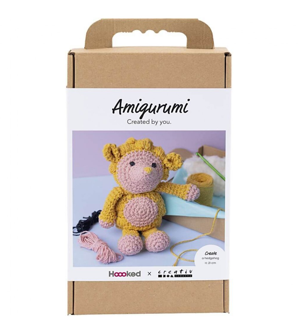 Kit Amigurumi pentru croșetat, Arici - Seturi de cusut pentru copii Kit Amigurumi pentru croșetat, Arici - Seturi de cusut pentru copii