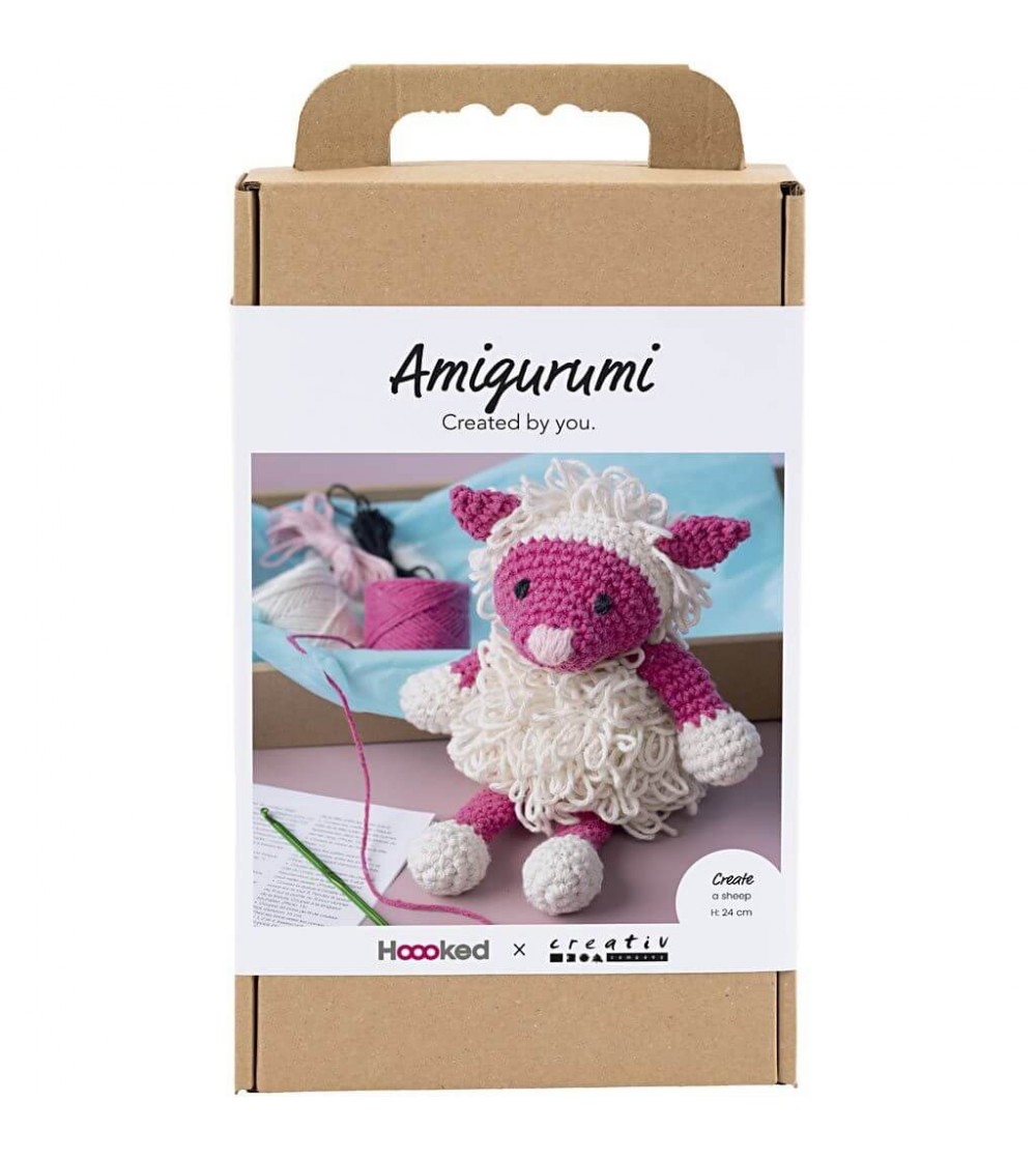 Kit Amigurumi pentru croșetat, Oiță - Seturi de cusut pentru copii Kit Amigurumi pentru croșetat, Oiță - Seturi de cusut pentru copii