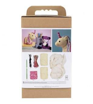 Kit creativ pentru croșetat, Unicorn - Seturi de cusut pentru copii Kit creativ pentru croșetat, Unicorn - Seturi de cusut pentru copii