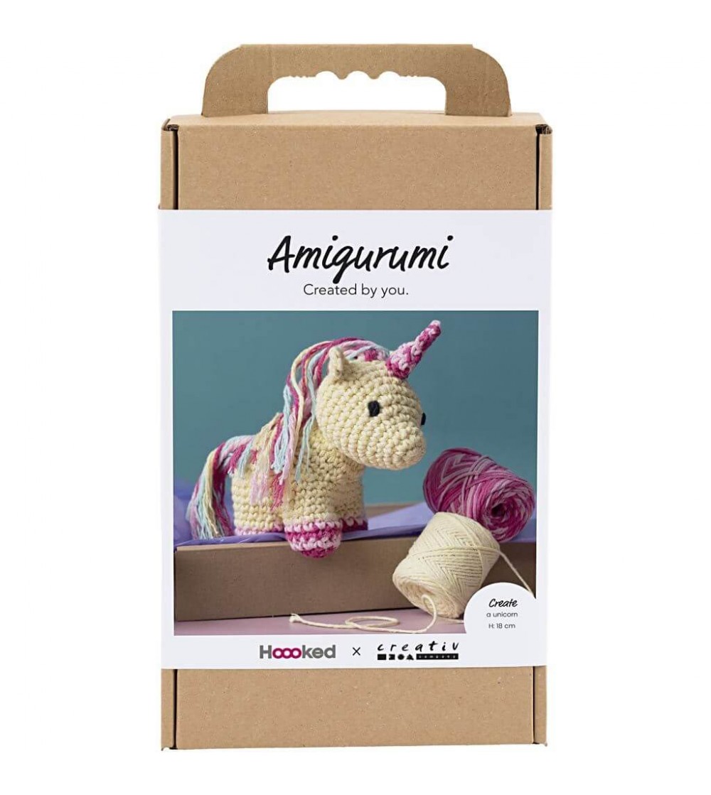Kit creativ pentru croșetat, Unicorn - Seturi de cusut pentru copii Kit creativ pentru croșetat, Unicorn - Seturi de cusut pentru copii