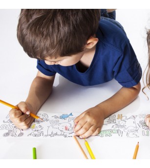 Hârtie pentru colorat, Mini Coloring Roll, Jungle, Carioca 85x10 cm - Set papetarie si jurnale copii