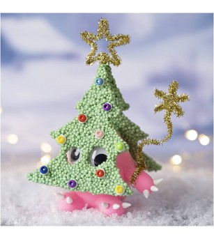 Mini kit creativ cu plastilina Silk Clay și Foam Clay, Monstru-brăduț de Crăciun - Seturi Crăciun Mini kit creativ cu plastilina Silk Clay și Foam Clay, Monstru-brăduț de Crăciun - Seturi Crăciun