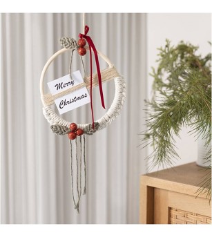 Kit creativ Macrame, Coroană de Crăciun - Seturi Crăciun Kit creativ Macrame, Coroană de Crăciun - Seturi Crăciun
