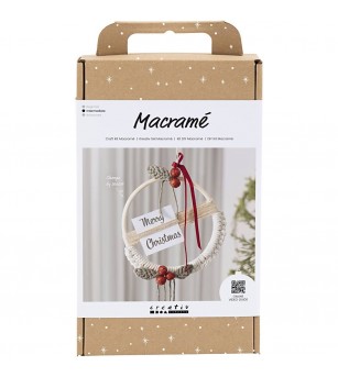 Kit creativ Macrame, Coroană de Crăciun - Seturi Crăciun Kit creativ Macrame, Coroană de Crăciun - Seturi Crăciun