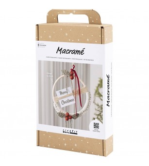 Kit creativ Macrame, Coroană de Crăciun - Seturi Crăciun Kit creativ Macrame, Coroană de Crăciun - Seturi Crăciun