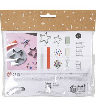 Mini kit creativ de modelare - Ornamente pentru brad, steluțe - Seturi crafturi copii Crăciun Mini kit creativ de modelare - Ornamente pentru brad, steluțe - Seturi crafturi copii Crăciun