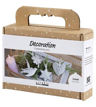 Mini kit creativ, ornamente argintii de Crăciun - Seturi crafturi copii Crăciun Mini kit creativ, ornamente argintii de Crăciun - Seturi crafturi copii Crăciun