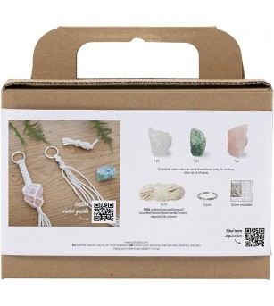 Kit creativ Macrame, Brelocuri cu cristale - Seturi creative DIY Kit creativ Macrame, Brelocuri cu cristale - Seturi creative DIY