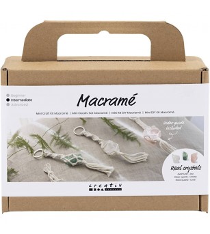 Kit creativ Macrame, Brelocuri cu cristale - Seturi creative DIY Kit creativ Macrame, Brelocuri cu cristale - Seturi creative DIY