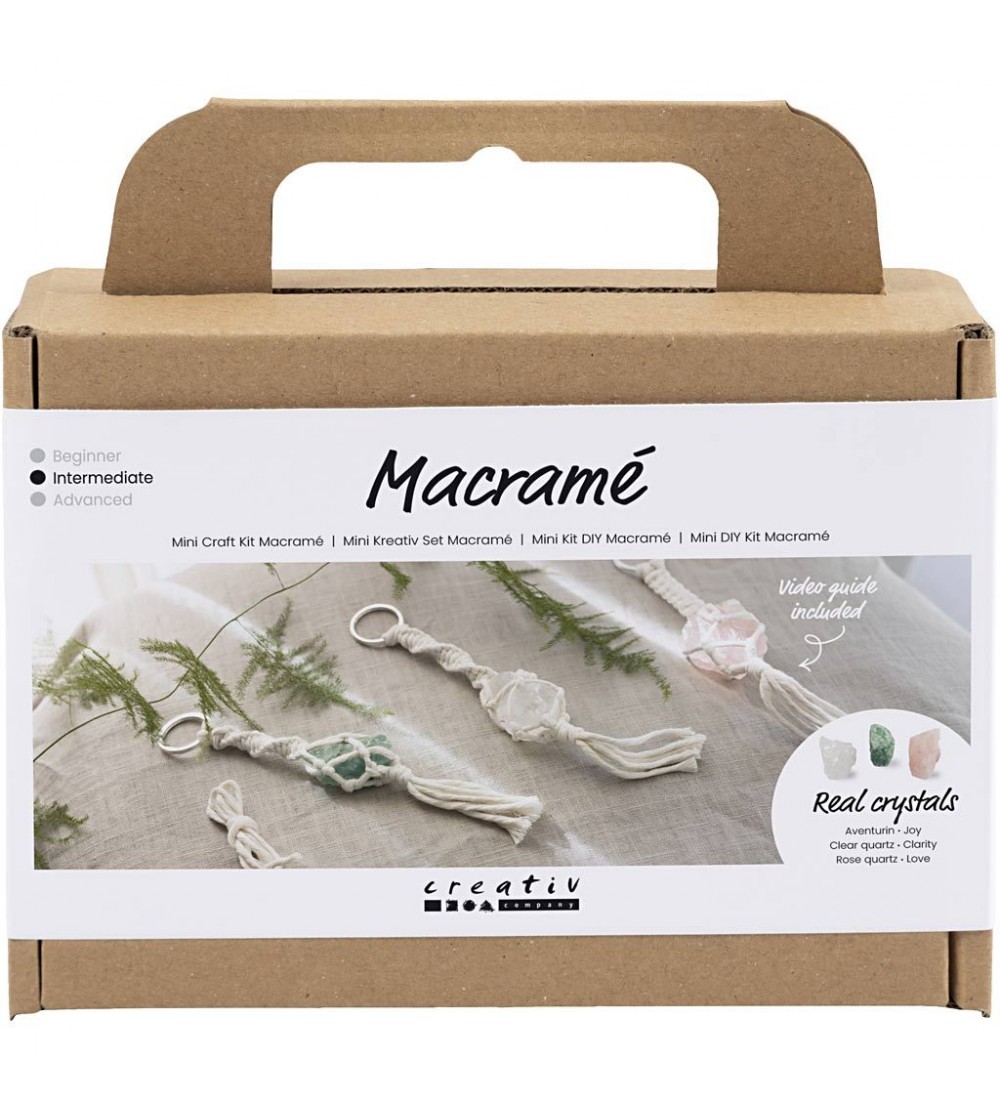 Kit creativ Macrame, Brelocuri cu cristale - Seturi creative DIY Kit creativ Macrame, Brelocuri cu cristale - Seturi creative DIY
